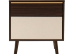 ΚΟΜΟΔΙΝΟ NASTIA PAKOWORLD ΧΡΩΜΑ ΣΚΟΥΡΟ ΚΑΡΥΔΙ-ΛΕΥΚΟ 48X39X53ΕΚ