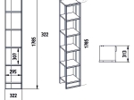 ΒΙΒΛΙΟΘΗΚΗ MARBLE PAKOWORLD ΧΡΩΜΑ ΛΕΥΚΟ ΜΑΡΜΑΡΟΥ-ΧΡΥΣΟ 32X31,5X178,5ΕΚ