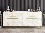 ΜΠΟΥΦΕΣ MARBLE PAKOWORLD ΧΡΩΜΑ ΛΕΥΚΟ ΜΑΡΜΑΡΟΥ-ΧΡΥΣΟ 180X47,5X75ΕΚ