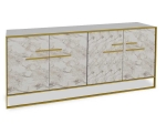ΜΠΟΥΦΕΣ MARBLE PAKOWORLD ΧΡΩΜΑ ΛΕΥΚΟ ΜΑΡΜΑΡΟΥ-ΧΡΥΣΟ 180X47,5X75ΕΚ