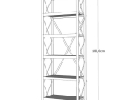 ΒΙΒΛΙΟΘΗΚΗ-ΣΤΗΛΗ PWF-0321 PAKOWORLD ΠΕΥΚΟ - ΜΑΥΡΟΣ ΜΕΤΑΛΛΙΚΟΣ ΣΚΕΛΕΤΟΣ 50X30X180ΕΚ