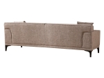 ΚΑΝΑΠΕΣ 3ΘΕΣΙΟΣ PWF-0566 PAKOWORLD ΥΦΑΣΜΑ ΜΠΕΖ-ΚΑΦΕ 212X69X86ΕΚ
