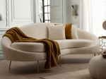 ΚΑΝΑΠΕΣ 3ΘΕΣΙΟΣ PWF-0589 PAKOWORLD ΥΦΑΣΜΑ CREAM 255X120X85ΕΚ
