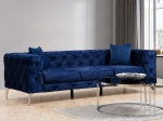 ΚΑΝΑΠΕΣ 3ΘΕΣΙΟΣ PWF-0579 PAKOWORLD ΤΥΠΟΥ CHESTERFIELD ΥΦΑΣΜΑ ΜΠΛΕ 237X90X73ΕΚ