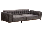 ΚΑΝΑΠΕΣ-ΚΡΕΒΑΤΙ PWF-0596 PAKOWORLD ΤΥΠΟΥ CHESTERFIELD 3ΘΕΣΙΟΣ ΥΦΑΣΜΑ ΑΝΘΡΑΚΙ 225X92X78ΕΚ