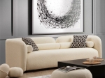 ΚΑΝΑΠΕΣ 3ΘΕΣΙΟΣ TRANQUIL I PAKOWORLD ΥΦΑΣΜΑ ΜΠΟΥΚΛΕ ΚΡΕΜ 228X90X74ΕΚ