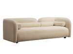 ΚΑΝΑΠΕΣ 3ΘΕΣΙΟΣ TRANQUIL I PAKOWORLD ΥΦΑΣΜΑ ΜΠΟΥΚΛΕ ΚΡΕΜ 228X90X74ΕΚ