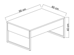 ΤΡΑΠΕΖΙ ΣΑΛΟΝΙΟΥ PWF-0626 PAKOWORLD ΛΕΥΚΟ-ΧΡΥΣΟ 90X60X40ΕΚ