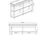 ΚΟΝΣΟΛΑ PWF-0629 PAKOWORLD ΑΝΘΡΑΚΙ-ΧΡΥΣΟ 152X32X83ΕΚ