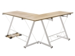 ΓΡΑΦΕΙΟ ΓΩΝΙΑΚΟ ΑΝΑΣΤΡΕΨΙΜΟ LEVI PAKOWORLD-MDF ΧΡΩΜΑ OAK-ΛΕΥΚΟ 158X120X73ΕΚ