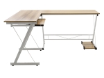 ΓΡΑΦΕΙΟ ΓΩΝΙΑΚΟ ΑΝΑΣΤΡΕΨΙΜΟ LEVI PAKOWORLD-MDF ΧΡΩΜΑ OAK-ΛΕΥΚΟ 158X120X73ΕΚ