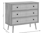 ΣΥΡΤΑΡΙΕΡΑ OSLO PAKOWORLD 3ΩΝ ΣΥΡΤΑΡΙΩΝ SONOMA 90X39X79ΕΚ