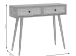 ΚΟΝΣΟΛΑ OSLO PAKOWORLD ΜΑΥΡΟ-ΦΥΣΙΚΟ 100X29X81ΕΚ