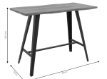 TΡΑΠΕΖΙ ΜΠΑΡ FORTITUDE PAKOWORLD MDF ΚΑΡΥΔΙ - ΠΟΔΙ ΜΑΥΡΟ 140X70X103.5ΕΚ