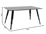 ΤΡΑΠΕΖΙ LIFO PAKOWORLD MDF ΑΝΘΡΑΚΙ CEMENT-ΜΑΥΡΟ 140X80X75ΕΚ