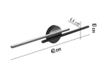 ΦΩΤΙΣΤΙΚΟ ΤΟΙΧΟΥ-ΑΠΛΙΚΑ PWL-1138 PAKOWORLD LED ΜΑΥΡΟ 40X10X6ΕΚ