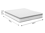 ΣΤΡΩΜΑ PERFECTO PAKOWORLD CONTINUOUS SPRINGS ΜΟΝΗΣ ΟΨΗΣ ΑΝΩΣΤΡΩΜΑ 22-24CM 140X200ΕΚ