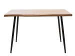 ΤΡΑΠΕΖΙ NEVE PAKOWORLD MDF ΚΑΡΥΔΙ-ΠΟΔΙ ΜΕΤΑΛΛΙΚΟ ΜΑΥΡΟ 120X80X75ΕΚ