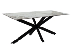 ΤΡΑΠΕΖΙ BETHAN PAKOWORLD SINTERED STONE ΛΕΥΚΟ ΜΑΡΜΑΡΟΥ-ΜΑΥΡΟ 180X90X75ΕΚ