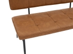 ΚΑΝΑΠΕΣ 2ΘΕΣΙΟΣ ROSEN PAKOWORLD ΜΕΤΑΛΛΟ ΜΑΥΡO-PU ΜΠΕΖ 122X55.5X84.5ΕΚ