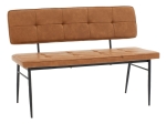 ΚΑΝΑΠΕΣ 2ΘΕΣΙΟΣ ROSEN PAKOWORLD ΜΕΤΑΛΛΟ ΜΑΥΡO-PU ΜΠΕΖ 122X55.5X84.5ΕΚ