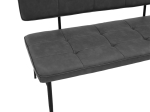 ΚΑΝΑΠΕΣ 2ΘΕΣΙΟΣ ROSEN PAKOWORLD ΜΕΤΑΛΛΟ ΜΑΥΡO-PU ΑΝΘΡΑΚΙ 122X55.5X84.5ΕΚ