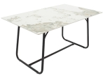 ΤΡΑΠΕΖΙ REVELLO PAKOWORLD SINTERED STONE ΛΕΥΚΟ ΜΑΡΜΑΡΟΥ-ΜΑΥΡΟ 150X90X75ΕΚ
