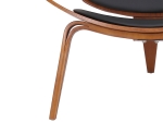 ΠΟΛΥΘΡΟΝΑ VILMA PAKOWORLD PU ΜΑΥΡΟ- PLYWOOD ΚΑΡΥΔΙ 90X73X75ΕΚ