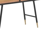 ΚΟΝΣΟΛΑ HASMIA INART ΦΥΣΙΚΟ-ΜΑΥΡΟ ΞΥΛΟ-ΜΕΤΑΛΛΟ 110X35X76ΕΚ