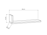 ΡΑΦΙΕΡΑ ΤΟΙΧΟΥ L-MODEL PAKOWORLD ΧΡΩΜΑ ΛΕΥΚΟ 50X20X14ΕΚ