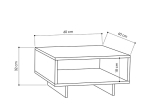 ΤΡΑΠΕΖΙ ΣΑΛΟΝΙΟΥ HOLA PAKOWORLD ΦΥΣΙΚΟ-ΑΝΘΡΑΚΙ 60X60X32ΕΚ