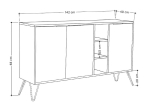 ΜΠΟΥΦΕΣ CLARA PAKOWORLD ΧΡΩΜΑ LIGHT OAK 142X35.5X83ΕΚ