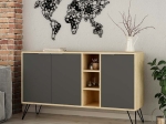 ΜΠΟΥΦΕΣ CLARA PAKOWORLD ΧΡΩΜΑ LIGHT OAK-ΑΝΘΡΑΚΙ 142X35.5X83ΕΚ