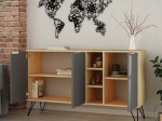 ΜΠΟΥΦΕΣ CLARA PAKOWORLD ΧΡΩΜΑ LIGHT OAK-ΑΝΘΡΑΚΙ 142X35.5X83ΕΚ