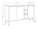 ΜΠΟΥΦΕΣ CLARA PAKOWORLD ΧΡΩΜΑ LIGHT OAK-ΑΝΘΡΑΚΙ 142X35.5X83ΕΚ