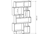 ΒΙΒΛΙΟΘΗΚΗ KARMATO PAKOWORLD ΧΡΩΜΑ ΦΥΣΙΚΟ 96X25,5X168,5ΕΚ