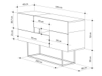 ΜΠΟΥΦΕΣ ROBERTA PAKOWORLD ΚΑΡΥΔΙ-ΜΑΥΡΟ ΜΑΡΜΑΡΟΥ 145X40X82ΕΚ