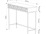 ΚΟΝΣΟΛΑ ELETTRA PAKOWORLD ΚΑΡΥΔΙ-ΜΑΥΡΟ 110X35.5X90ΕΚ