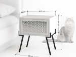 ΚΟΜΟΔΙΝΟ HAMER PAKOWORLD ΜΑΥΡΟ-ΛΕΥΚΟ 48X34X51ΕΚ