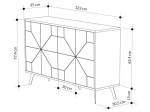 ΜΠΟΥΦΕΣ URSULA PAKOWORLD ΜΑΥΡΟ ΜΑΡΜΑΡΟΥ 123X35X77.5ΕΚ