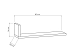 ΡΑΦΙΕΡΑ ΤΟΙΧΟΥ L-MODEL PAKOWORLD ΧΡΩΜΑ ΜΟΚΑ 50X20X14ΕΚ