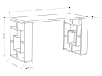 ΓΡΑΦΕΙΟ LABIRENT PAKOWORLD ΧΡΩΜΑ ΛΕΥΚΟ-ΚΑΡΥΔΙ 140X60X75ΕΚ
