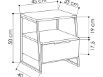 ΚΟΜΟΔΙΝΟ JOHANA PAKOWORLD ΜΑΥΡΟ-ΕΚΡΟΥ 45X40X50ΕΚ