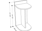 ΒΟΗΘΗΤΙΚΟ ΤΡΑΠΕΖΙ LIBRA PAKOWORLD ΜΟΚΑ-ΛΕΥΚΟ 30X34X60ΕΚ