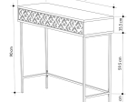 ΚΟΝΣΟΛΑ ELETTRA PAKOWORLD ΜΟΚΑ-ΜΑΥΡΟ 110X35.5X90ΕΚ
