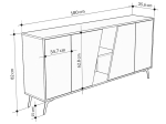 ΜΠΟΥΦΕΣ HANA PAKOWORLD ΛΕΥΚΟ-ΦΥΣΙΚΟ 180X35.5X82ΕΚ