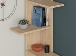 ΒΙΒΛΙOΘΗΚΗ ΓΩΝΙΑΚΗ SASO PAKOWORLD ΜΕΛΑΜΙΝΗΣ OAK 37X37X141ΕΚ