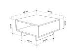 ΤΡΑΠΕΖΙ ΣΑΛΟΝΙΟΥ HOLA PAKOWORLD ΜΕΛΑΜΙΝΗΣ OAK 60X60X32ΕΚ
