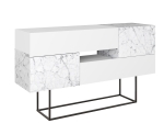 ΜΠΟΥΦΕΣ ROBERTA PAKOWORLD ΜΕΛΑΜΙΝΗΣ ΛΕΥΚΟ ΜΑΡΜΑΡΟΥ 145X40X82ΕΚ