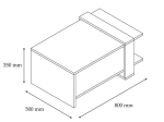 ΤΡΑΠΕΖΙ ΣΑΛΟΝΙΟΥ CAVE PAKOWORLD ΧΡΩΜΑ ΚΑΡΥΔΙ-ΛΕΥΚΟ 80X50X35ΕΚ